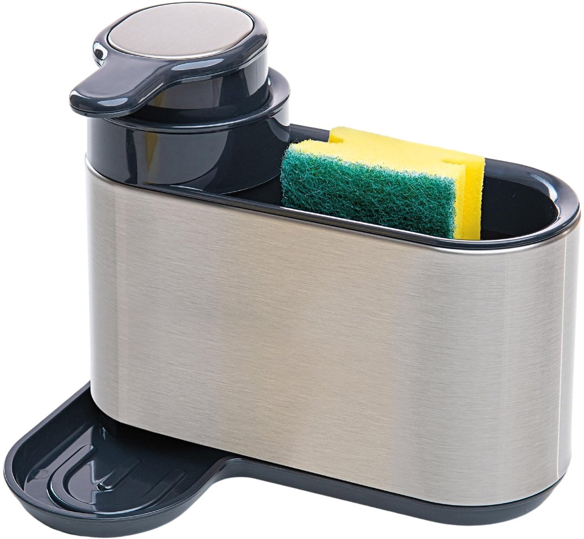 Ibenzoa® Handige en compacte spoelbak-organizer met zeepdispenser en sponshouder