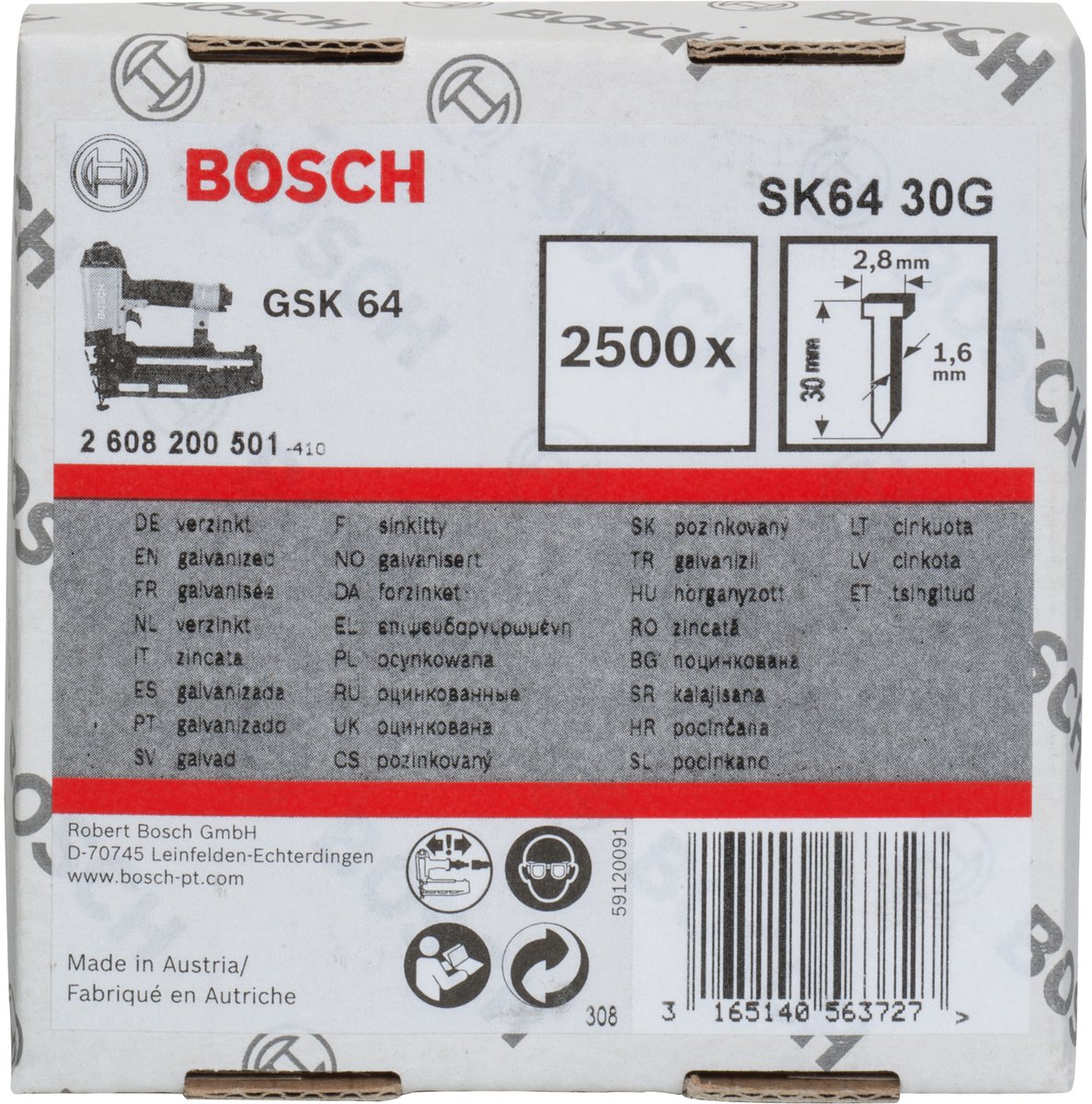 1.6/16G STIFT SK64 30G 1.6