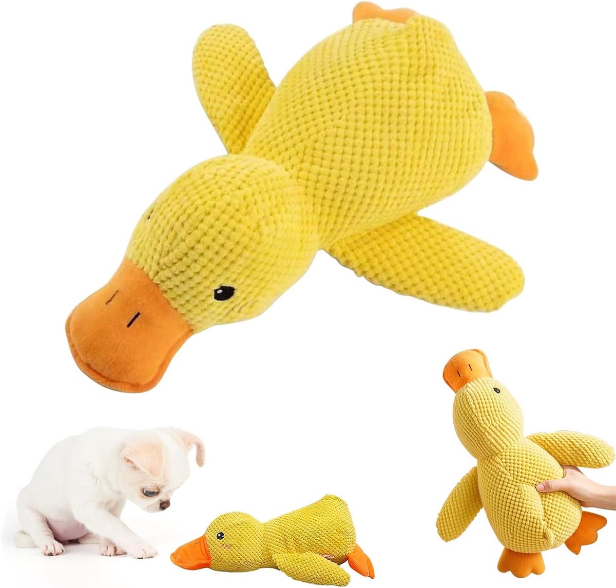 Sunshine smile 38 x 45 cm eend hondenspeelgoed, anti-stress Sunshine smile 38 x 45 cm eend hondenspeelgoed, anti-stress