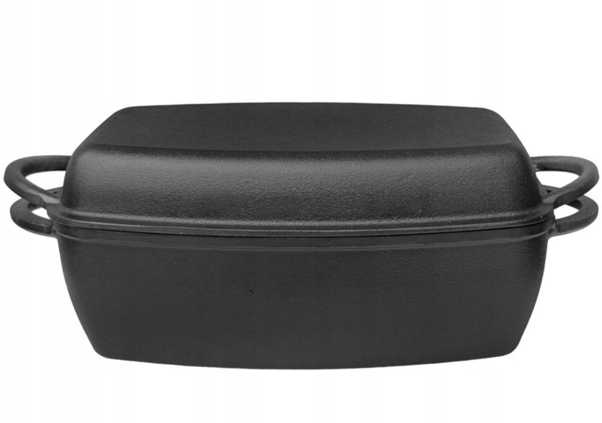 BRUNBESTE Gietijzeren Braadpan met Grillpan – 3,8L – Ø31 cm – Inductie • Gas • Oven