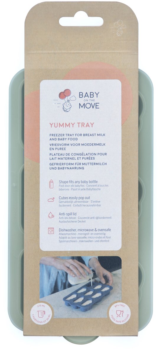 Baby on the Move - Yummy Tray - Vriesschaal voor moedermelk en babypuree - Anti-lek deksel - Aspen van Munchkin — afbeelding 5