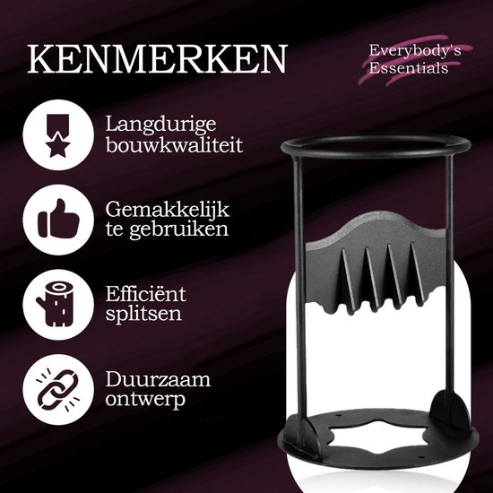 Everybody's Essentials Houtklover Set - Robuuste Houtklover van Gehard Staal - Compleet met Krachtige Hamer & Veiligheidshandschoenen - Eenvoudig & Veilig Hout Splijten voor Open Haard, Kampvuur & BBQ van Merkloos	 — afbeelding 4