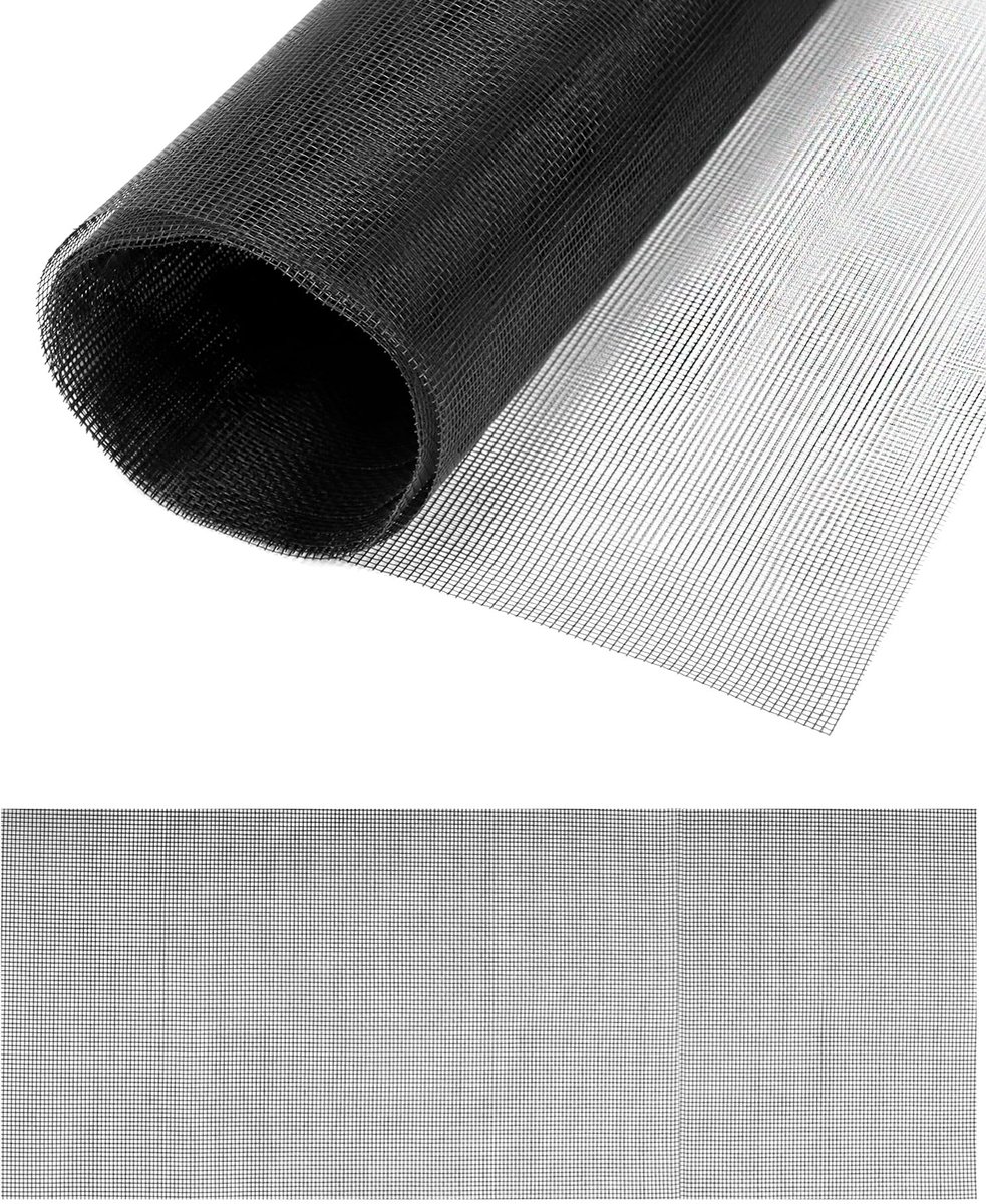 raamhor, glasvezel vliegengaas, 120x300cm, houdt frisse lucht circuleert, zwart, 18 mesh