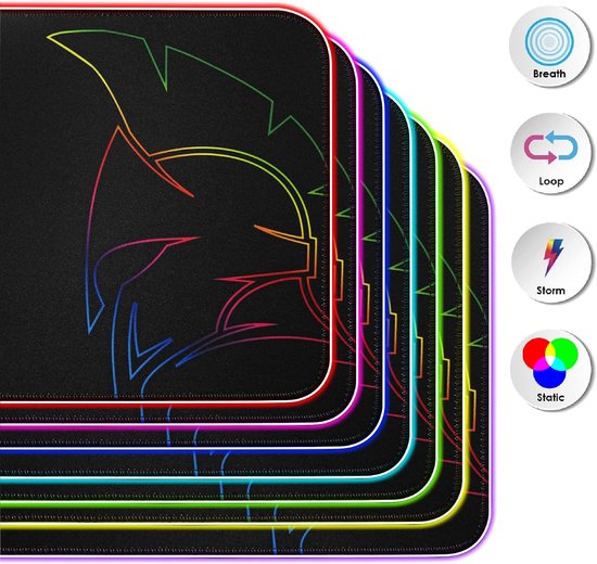 RGB Gaming Muismat met 12 Verlichtingsmodi - XXL 800x300 mm - Waterdicht en Antislip - Voor PC, MAC en Laptopgamers — afbeelding 5