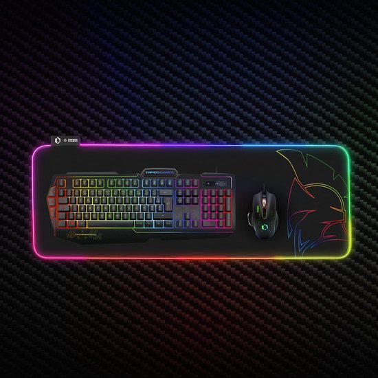 RGB Gaming Muismat met 12 Verlichtingsmodi - XXL 800x300 mm - Waterdicht en Antislip - Voor PC, MAC en Laptopgamers — afbeelding 3