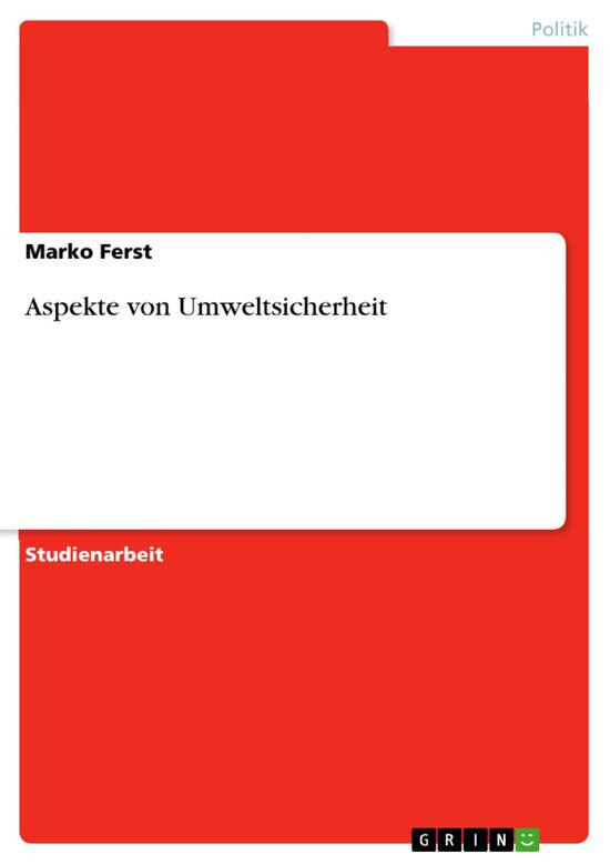 Aspekte von Umweltsicherheit - cover