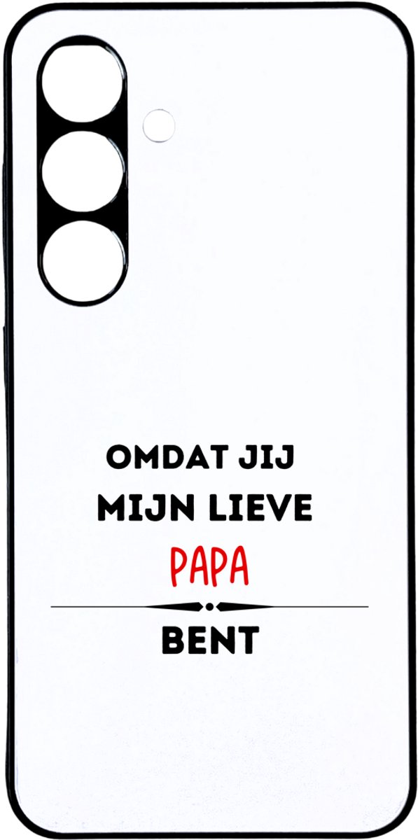 Hacebo® - omdat jij mijn lieve papa bent telefoonhoesje - Vader - de liefste papa - telefoonhoesjes - vader cadeautjes - vaderdag - verjaardag - geschenk - kado - hoesje geschikt voor Samsung Galaxy S24 Plus