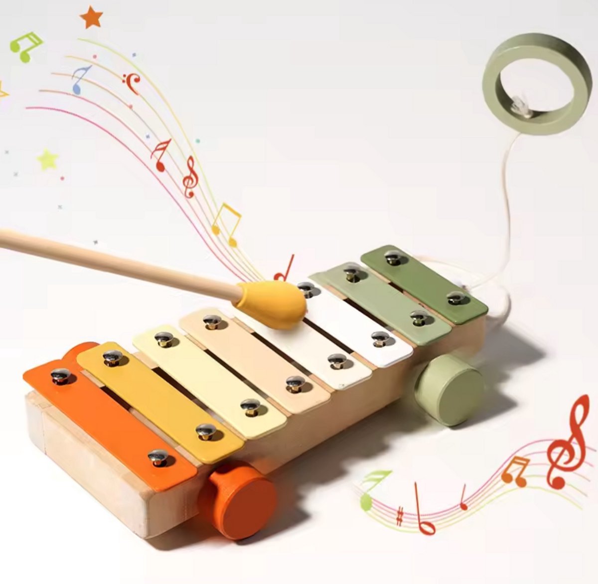 Montessori Speelgoed - Speelgoed 1 Jaar - Muziek Speelgoed - Houten Speelgoed - Baby Speelgoed - Myka's 7 Stuks — afbeelding 5