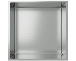 ALONI inbouwnis – 30x30x7 cm – geborsteld chroom