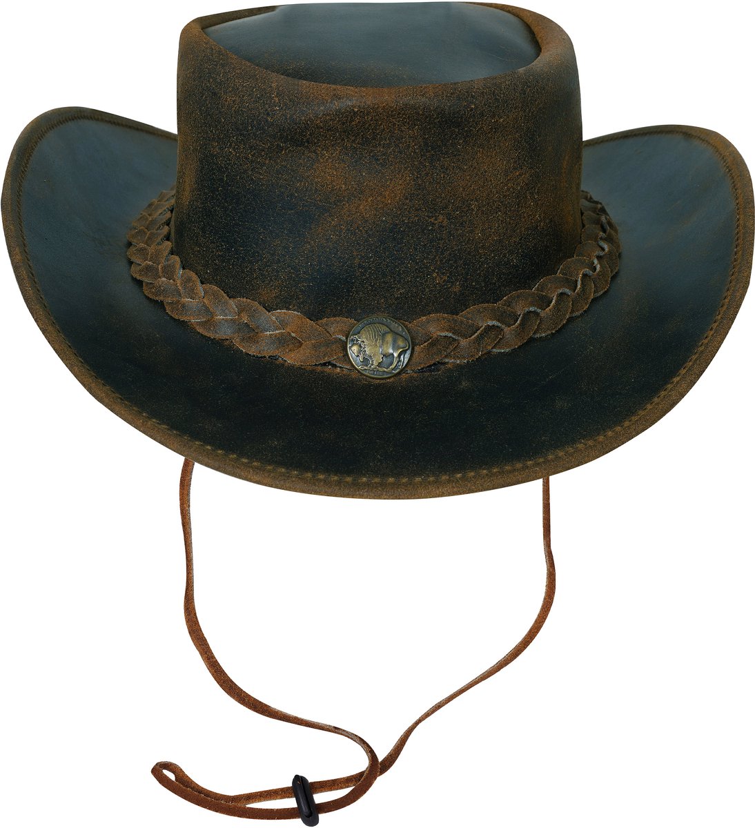Urban 5884® - Cowboy - hat/Hoed - Tan - Cracker - 100% Leer - Uniseks - volwassene - Maat XL