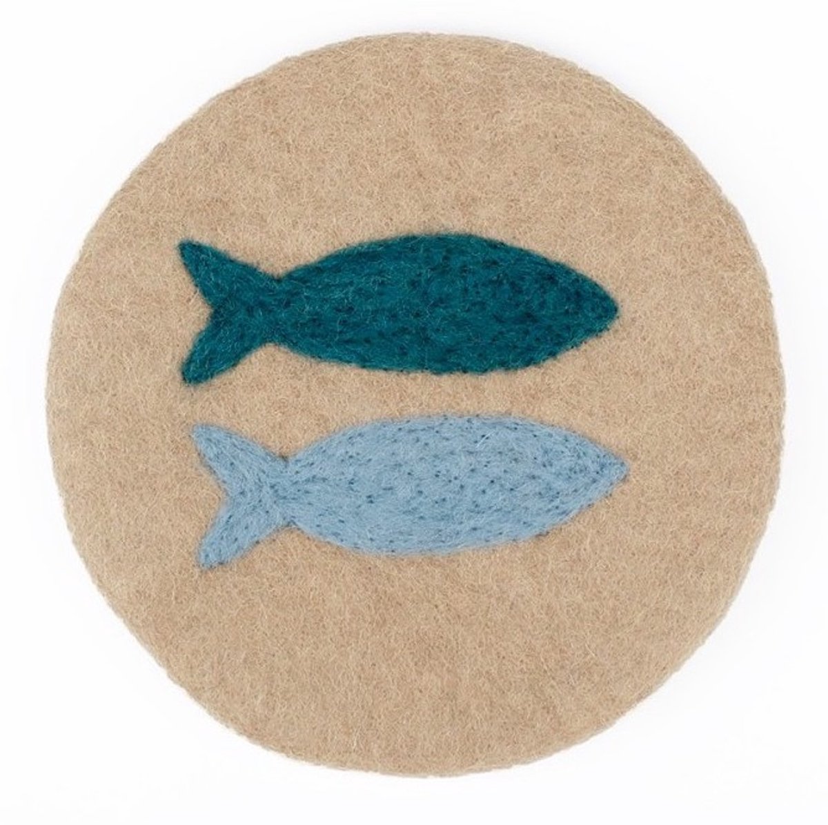 Onderzetter glad vilt rond D20 cm - Beachlife - Sand - beige