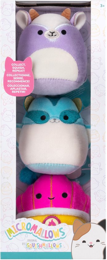 MicroMallows by Squishmallows - 3 Pack Plush - (Tia, Mariska, Louden)