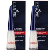 Herome 2-Pack Durcisseur Extra Fort Pour Ongles - Les Premiers Résultats Apparaissent Déjà Après 8 Jours! (Nail Hardener Extra Strong) - 2*10ml.
