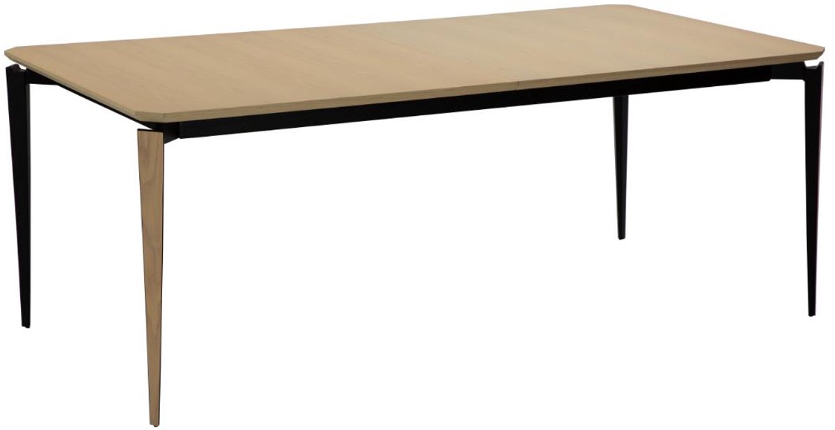 Edge Dan-Form eetkamertafel met uitschuif 100x200/300 cm incl. 2 platen fineer eik.