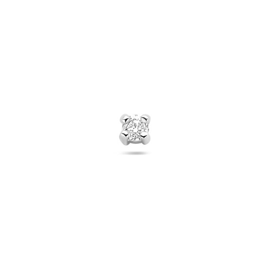 Lev Bijoux - Piercing labret avec zircone - 1 mm, boule 2,5 mm, 6,25 mm - menacé intérieurement - argent 925 rhodié