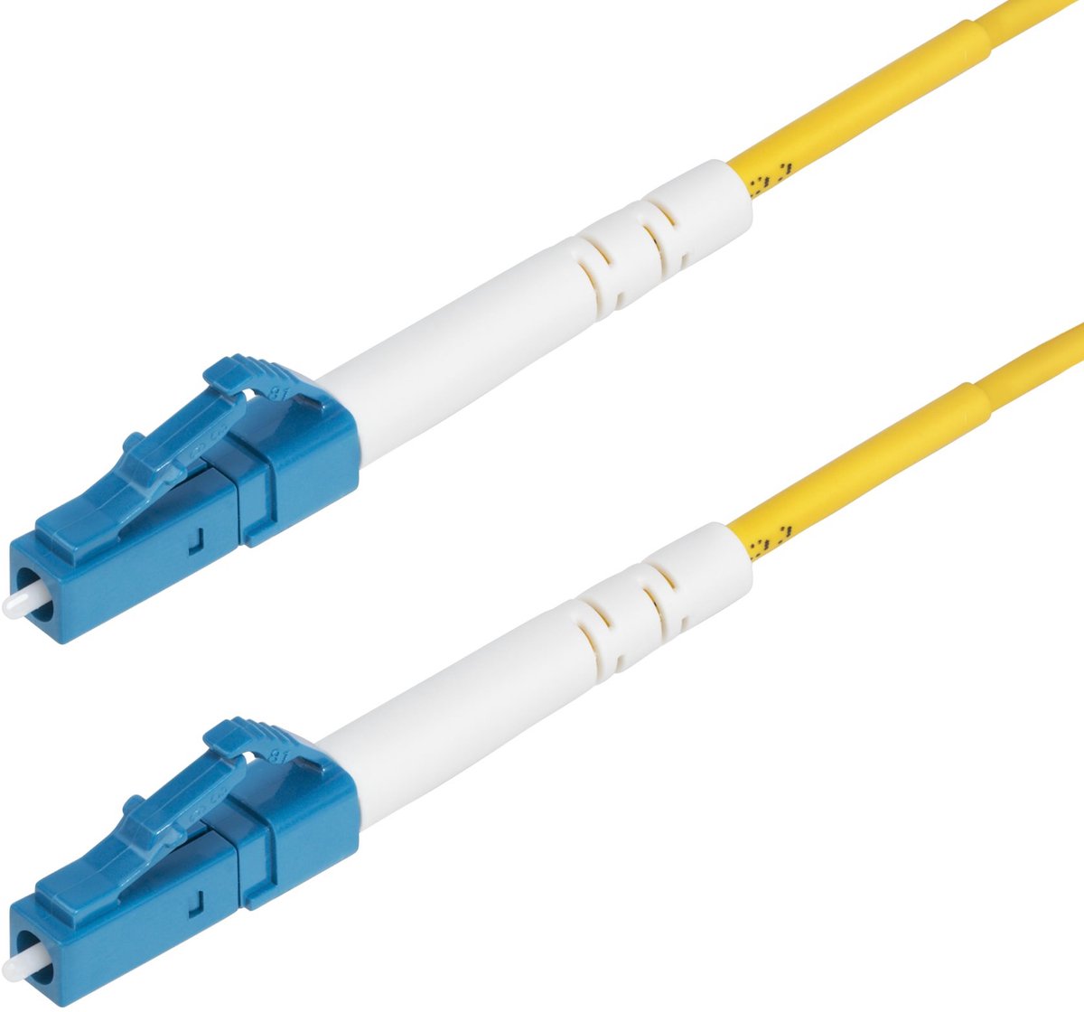 StarTech.com 2m (6.6ft) LC to LC (UPC) OS2 Single Mode Simplex Fiber Optic Cable, 9125µm, Laser Optimized, 40G100G, Bend Insensitive, Low Insertion