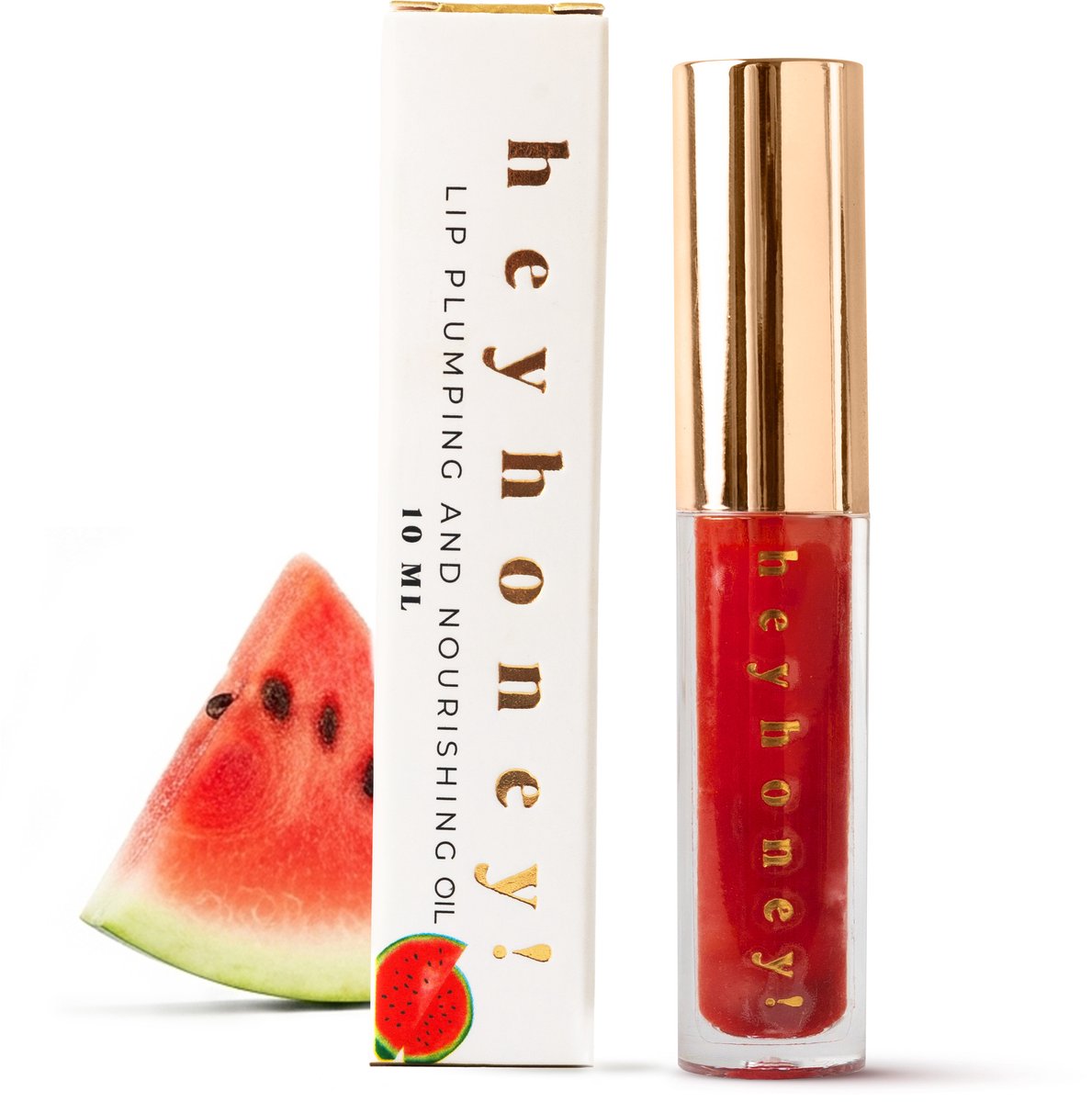 HG Aesthetics HeyHoney Getinte Lip Plumping & Voedende Olie - Watermeloentint - Hydraterende Lipgloss met SPF - Volle, Glanzende & Zachte Lippen - Natuurlijke Lippenverzorging - Perfect Kerstcadeau voor Haar - (10 ml) - cadeautje vrouw