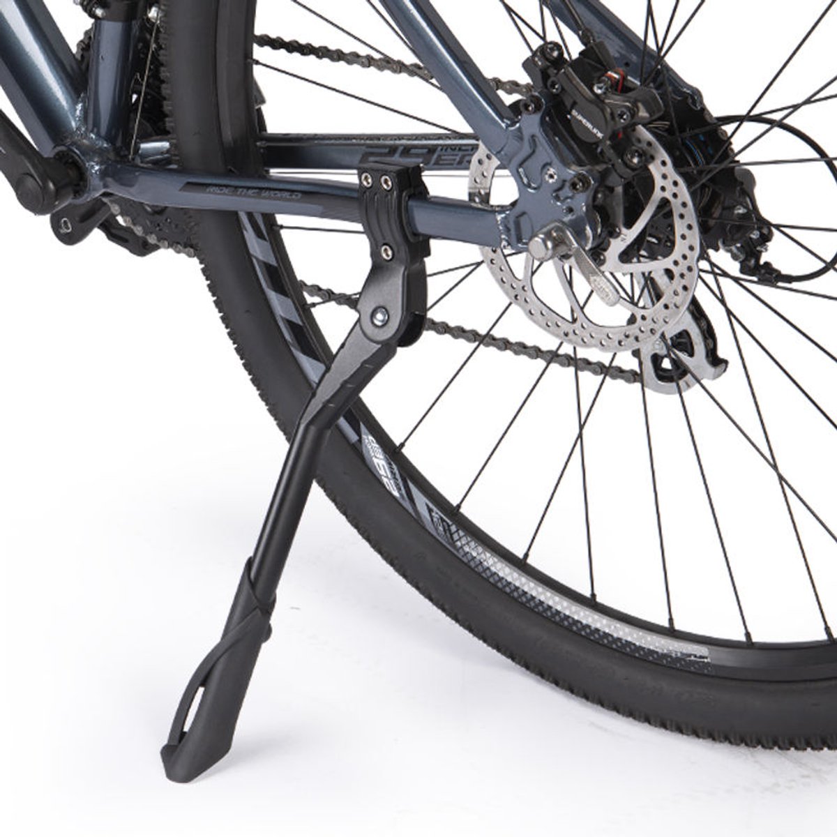 Velotac Fietsstandaard - Standaard E-bike - Verstelbaar In Lengte - Universeel Klemsysteem - Extra Stevig - 24-29 Inch - Verstelbaar - Extra Stabiel – foto 3