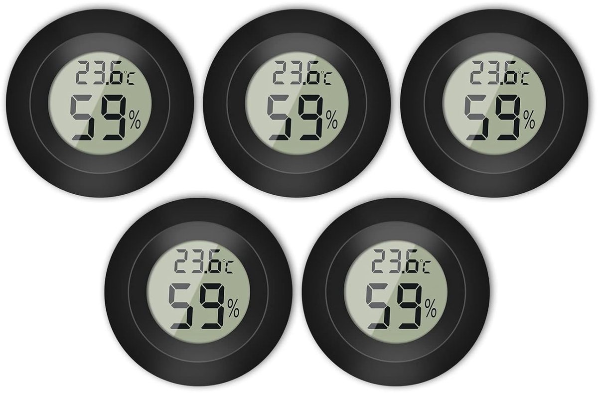 Mini LCD Thermo-Hygrometer voor Binnen - Temperatuur en Luchtvochtigheidsmeter met Hoge Nauwkeurigheid