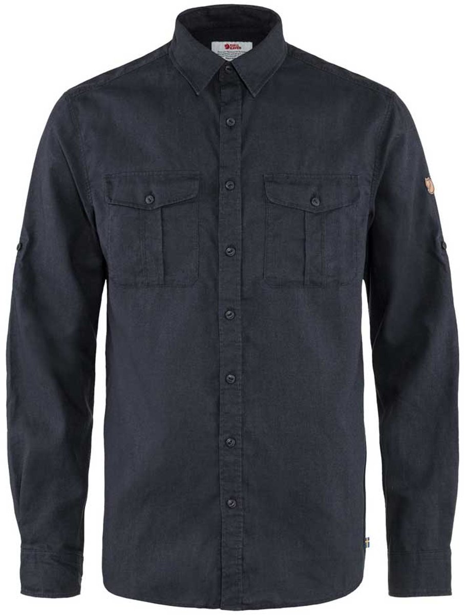 Fjällräven Övik Travel Overhemd Met Lange Mouwen L Man Blauw