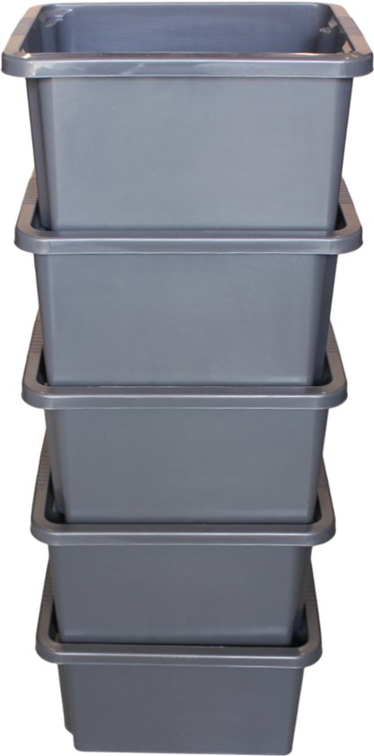 HL - boîtes de rangement - Bacs de rangement - Boîte hobby - Boîte empilable - Boîte empilable - Boîte de rangement - Boîte de rangement - Bac de rangement - Empilable - Emboîtable - 42x33x23 cm