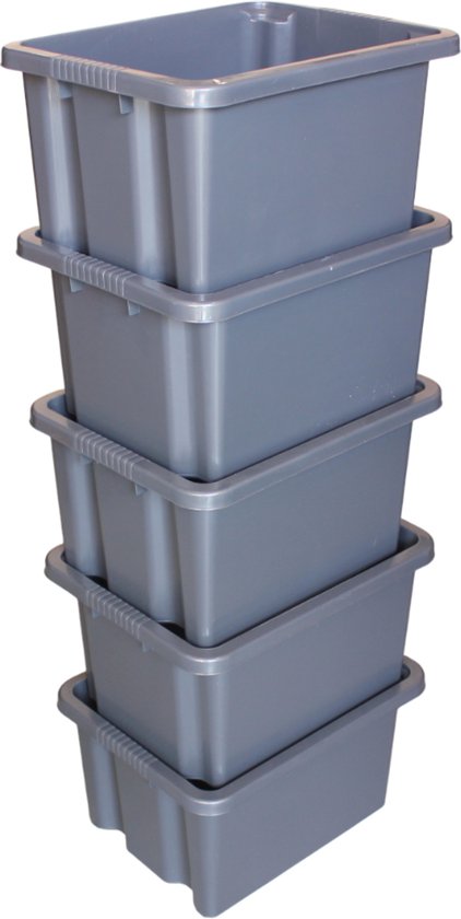 HL - boîtes de rangement - Bacs de rangement - Boîte hobby - Boîte empilable - Boîte empilable - Boîte de rangement - Boîte de rangement - Bac de rangement - Empilable - Emboîtable - 42x33x23 cm