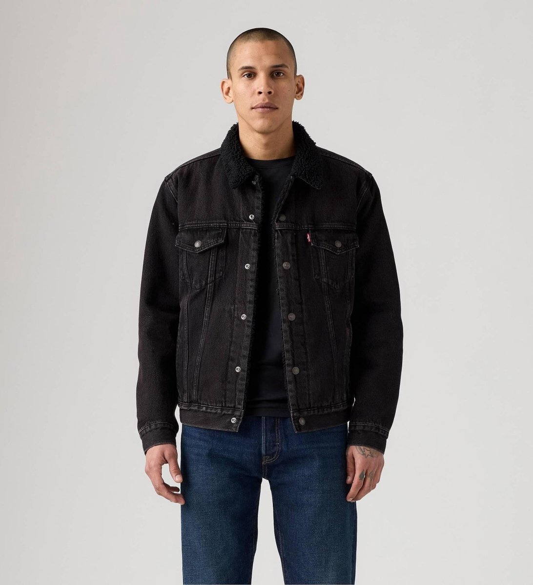 Levi’s Type Sherpa Truckerjas Giv it Zwart