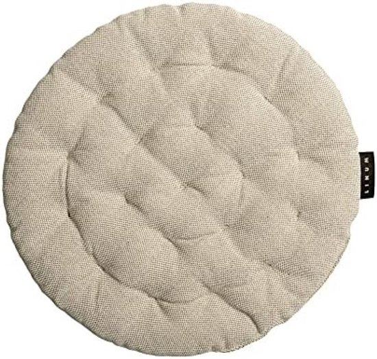 Coussin de chaise rond PromoHome - Coussin d'assise en coton doux Ø 37 cm - Lavable en machine