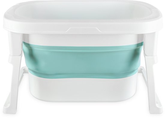 PIPIPOXER Babybadje - Inklapbaar bad - Met badkruk - Zitbad - Bath bucket - Blauw van Merkloos — afbeelding 5