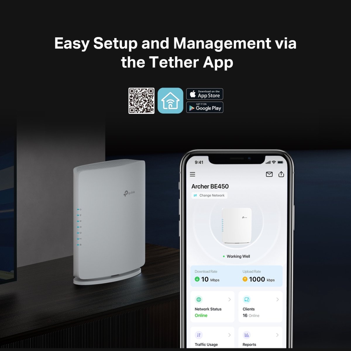 TP-Link Archer BE450 - Router- WiFI versterker- Dual-Band-WiFI 7- 7200 Mbps- Wit – foto 3