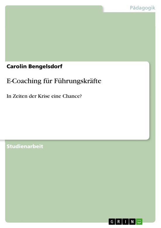 E-Coaching für Führungskräfte - cover