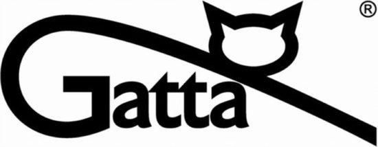 Zwart Gatta-logo met een kat