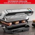 Gezonder grillen met de Tefal OptiGrill+. Schuine platen voeren vet af. Rundvlees grilt.