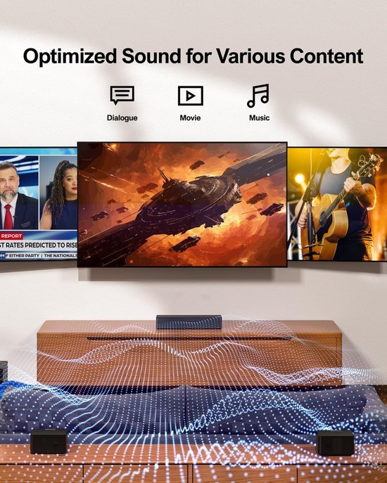 5.1 Surround Soundbar met Draadloze Subwoofer en Achterluidsprekers voor Thuisbioscoop van JBL — afbeelding 4