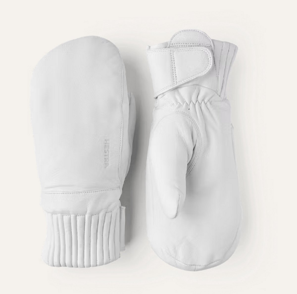 HESTRA IDRE WOOL MITT Wit