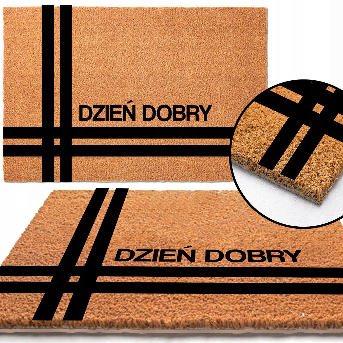 Kokosmat 40x60cm Deurmat met grappige print - Antislip & Duurzaam