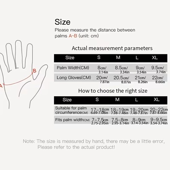 BMX handschoenen - Cross-Handschoenen - Fietshandschoenen MTB - Handschoenen - Met Touch Screen - Ademende Nylon Zwart - Maat L — afbeelding 2