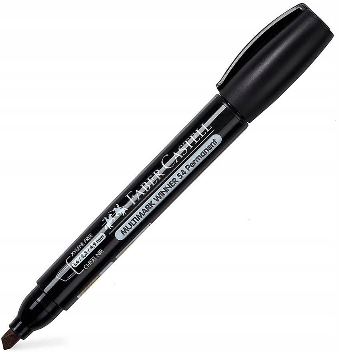 Faber-Castell Permanent Marker 54 Zwart Afgeschuinde Punt 2-5 mm