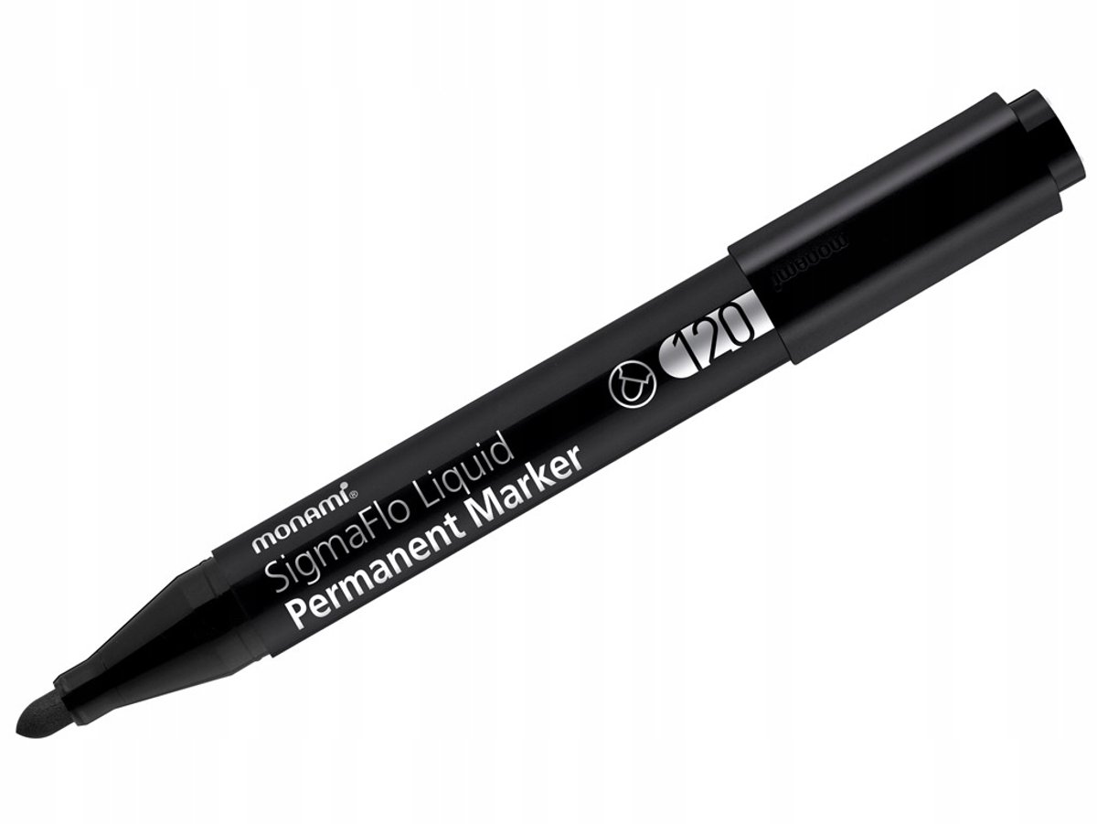 Monami SigmaFlo Liquid 120 Permanente Marker Zwart