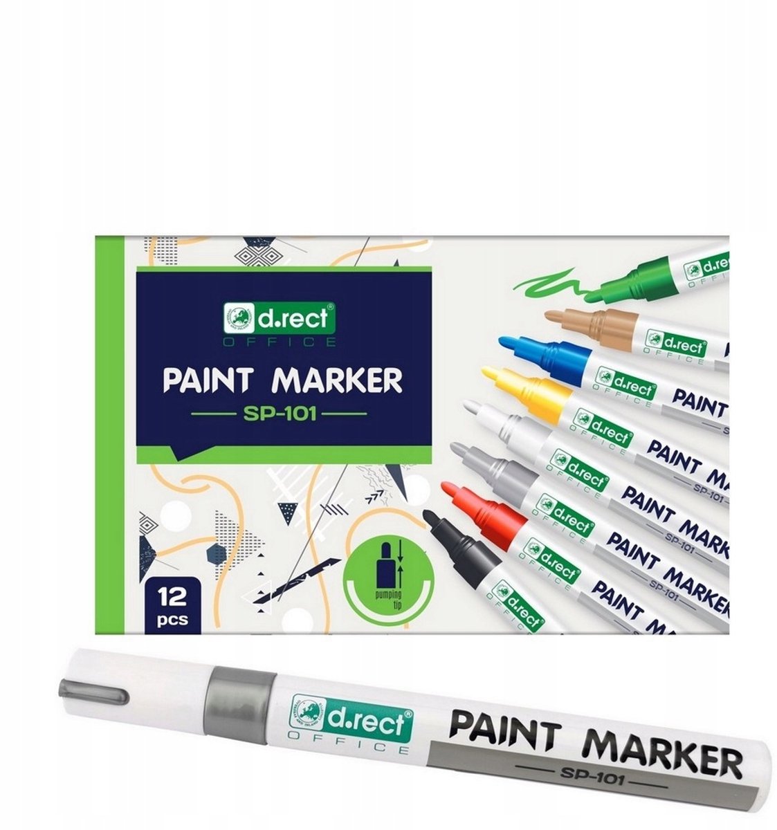 D.RECT SP-101 Olie-gebaseerde Marker Zilver 2-4.5 mm