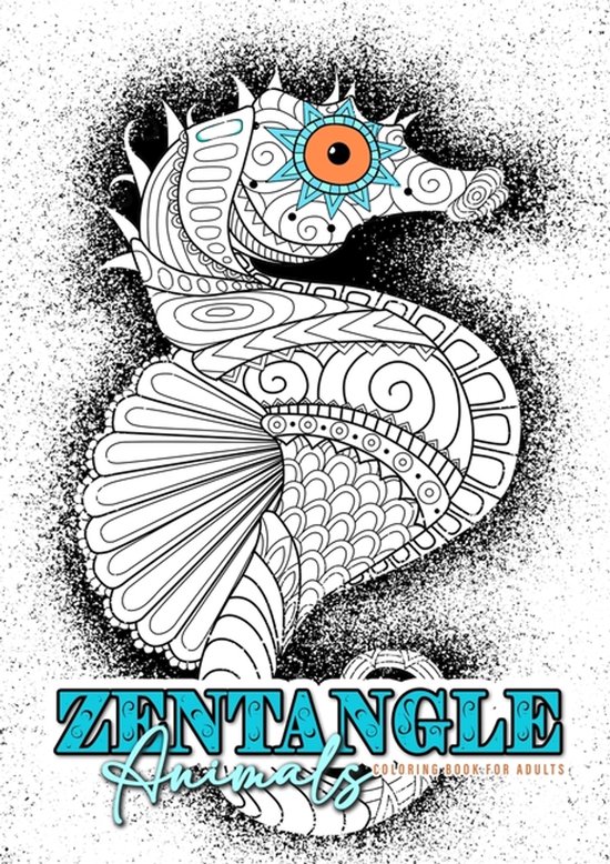 Zentangle Animals Coloring Book for Adults - cover
