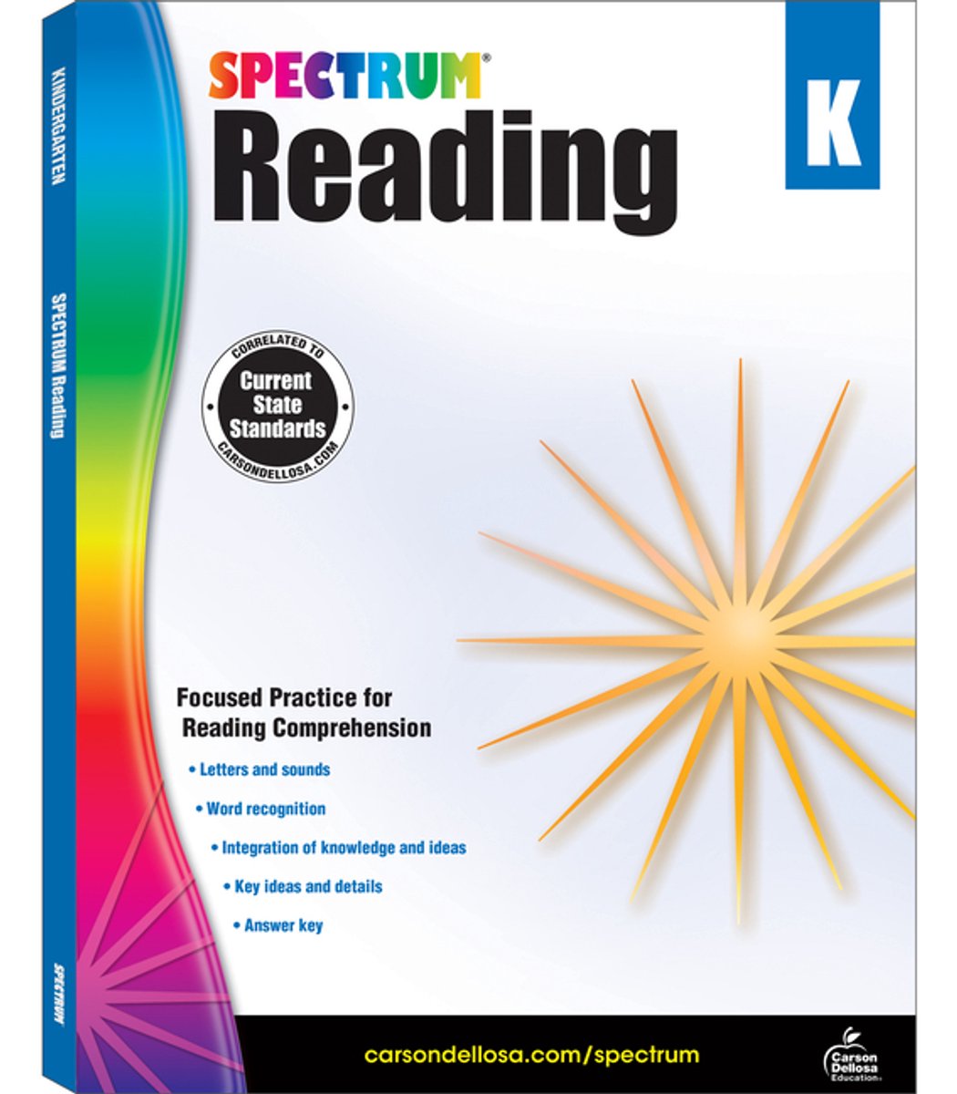 Omslag van Spectrum Reading Workbook, Grade K