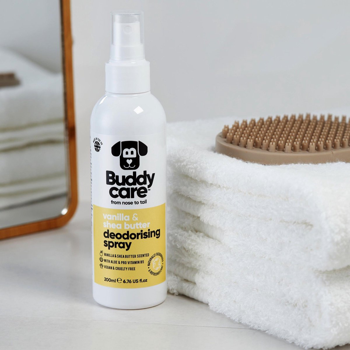 Buddycare Vanille & Shea boter honden Deodorizing Spray 200ml