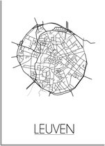 DesignClaud Leuven Plattegrond poster A2 + Fotolijst wit