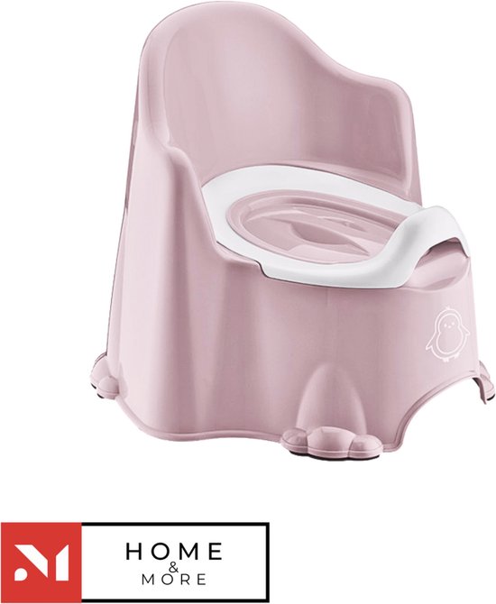 Kinder plaspotje - Hoge rugsteun - WC potje met deklseltje - Zindelijkheid trainen - Binnenpot Uitneembaar - Makkelijk schoonmaken - Kleur Roos