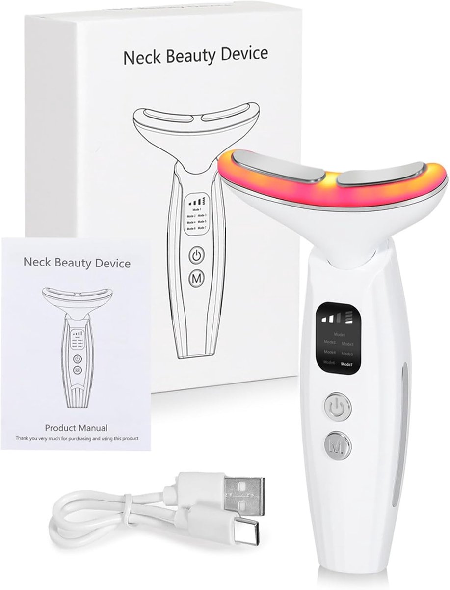 Gezichtsmassager - Massager for Face,7 Mode Skin Care Massage Wand - 3 Speed ​​Double Chin Reducer Neck Massaging Tool voor moeder vrouw dochter dochter