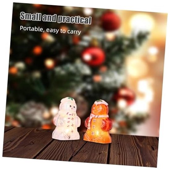 stuks LED-kerstkruidenfiguren voor binnen, tafeldecoratie, zachte nachtlampjes, creëer een feestelijke sfeer, verzacht de slaap, kerstfiguren — afbeelding 4