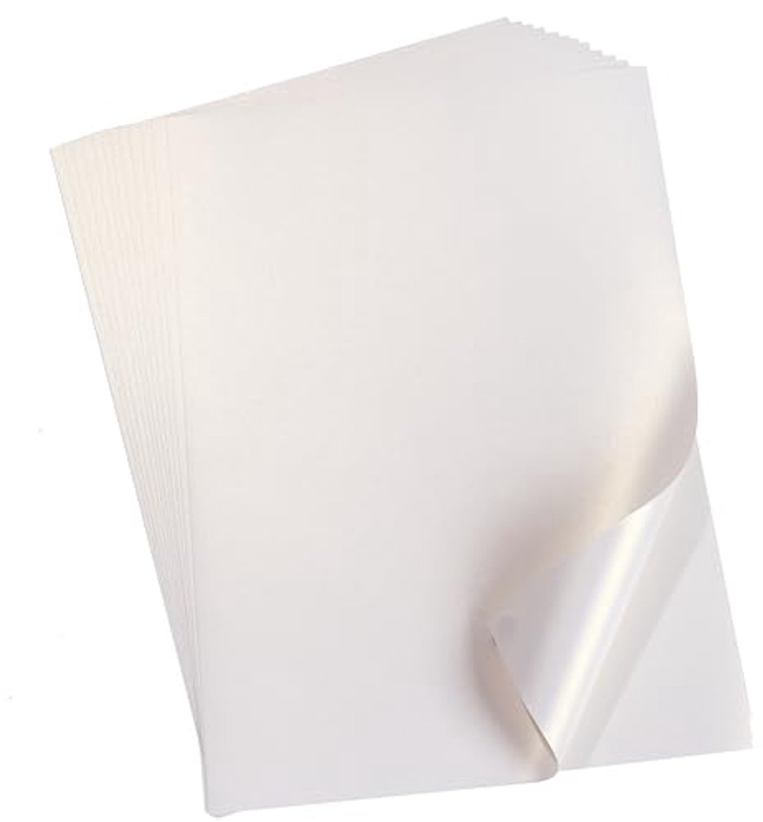 50 Vellen A4 Pergloss Papier - Wit Metallic 120 g/m² voor Creatief Knutselen