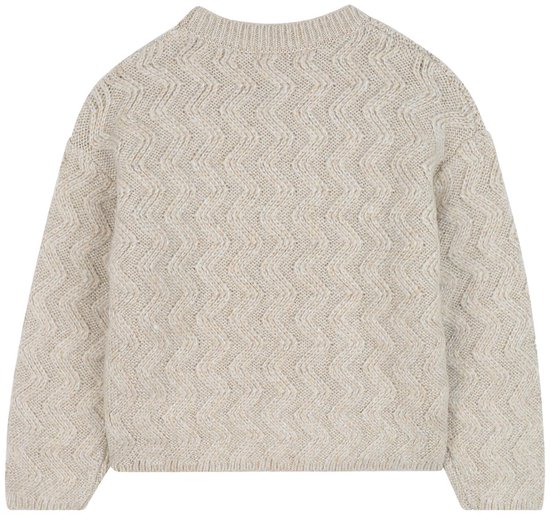 Pull beige en maille à sequins 152