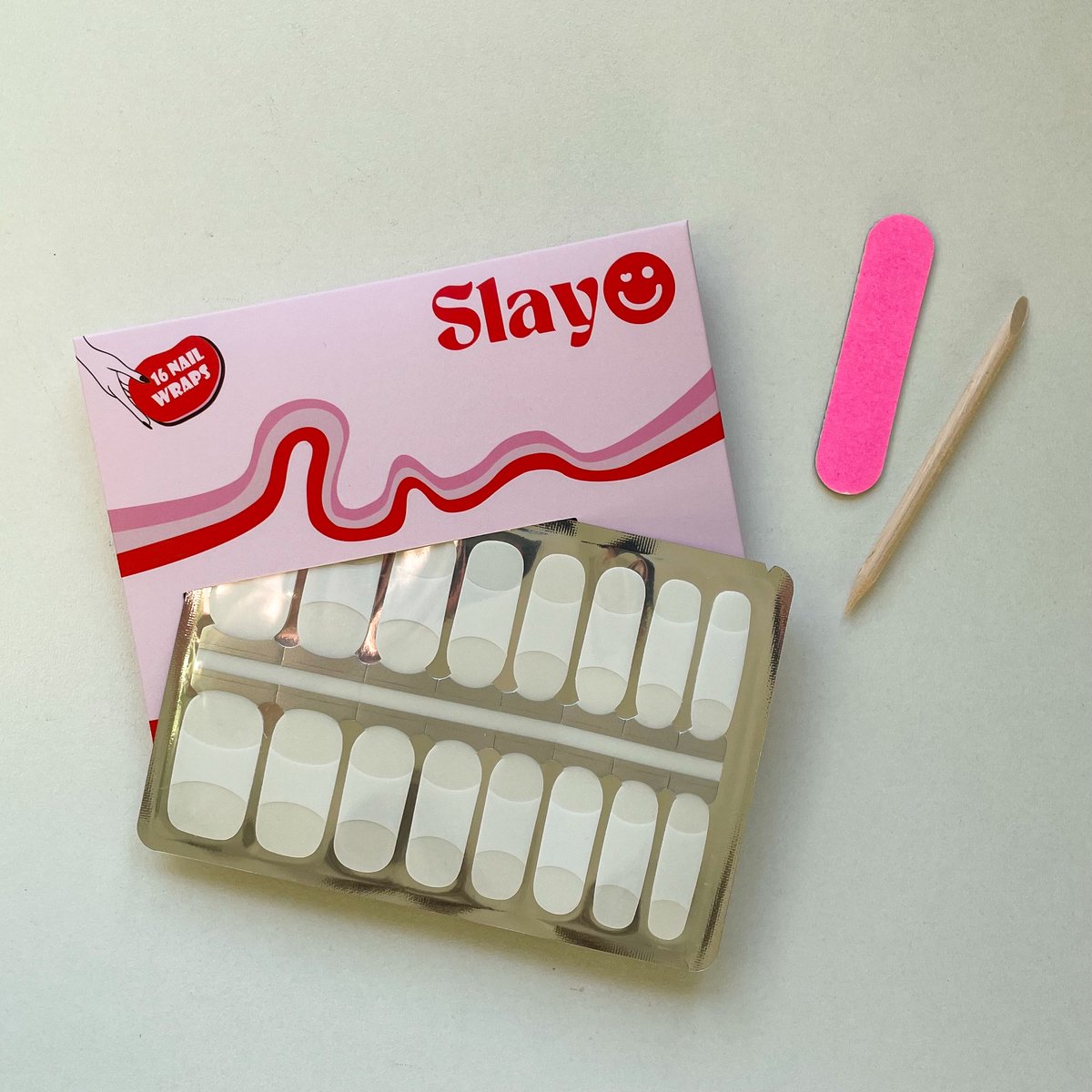 Slayo© - Nail Wraps - Nagelstickers French Tips - French Manicure - Nagel Wraps - Nail Stickers - DIY - Nail Art - Nagelstickers - GEEN lamp nodig